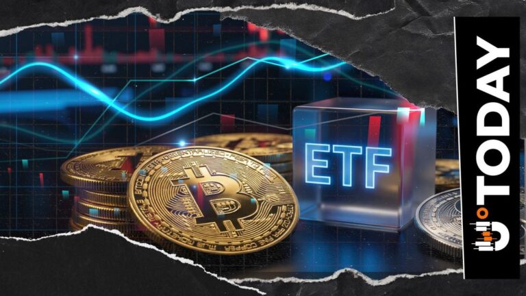 Eine physische Bitcoin-Münze vor einem aufsteigenden grünen Kurs-Chart