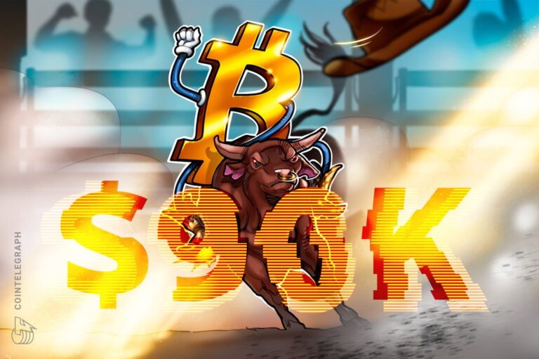 Ein physischer Bitcoin auf einem steigenden grünen Kurs-Chart, der einen starken Aufwärtstrend symbolisiert.