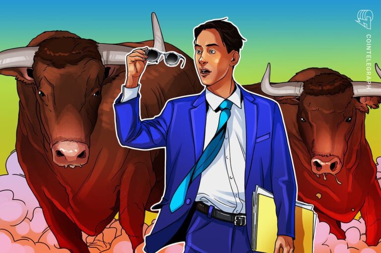 Eine leuchtende Bitcoin-Münze vor einem stark ansteigenden grünen Kurs-Chart