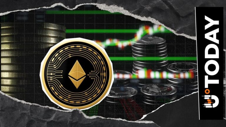 Steigender Kurs-Chart mit einem leuchtenden Ethereum-Logo im Vordergrund