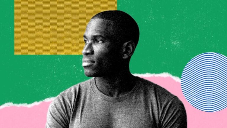 Porträt von Arthur Hayes neben einem aufsteigenden Bitcoin-Kurschart und Symbolen für künstliche Intelligenz