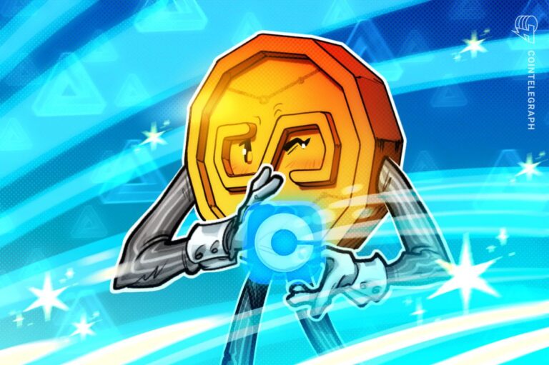 Coinbase-Logo und Solana-Symbol zusammen mit stilisierten US-Dollar-Münzen vor einem digitalen Hintergrund