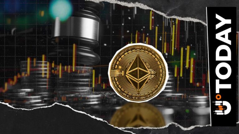 Ein fallender Kurs-Chart mit einem Ethereum-Logo, der den jüngsten Preisrückgang am Kryptomarkt symbolisiert
