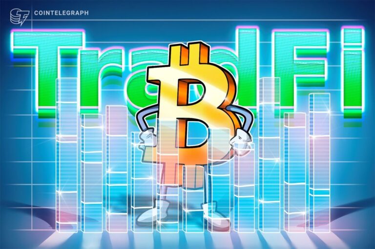 Nahaufnahme einer Bitcoin-Münze vor einem Diagramm, das Aktienmärkte und klassische Finanzprodukte symbolisiert.