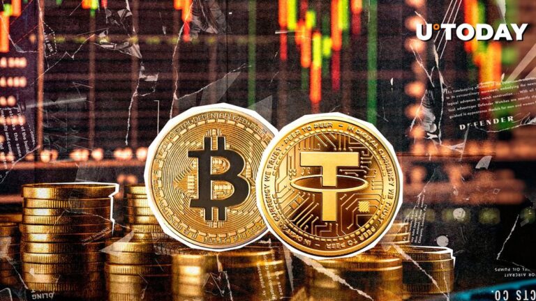 Ein fallender roter Kurs-Chart vor einer Bitcoin-Münze verdeutlicht den drohenden Marktabsturz.