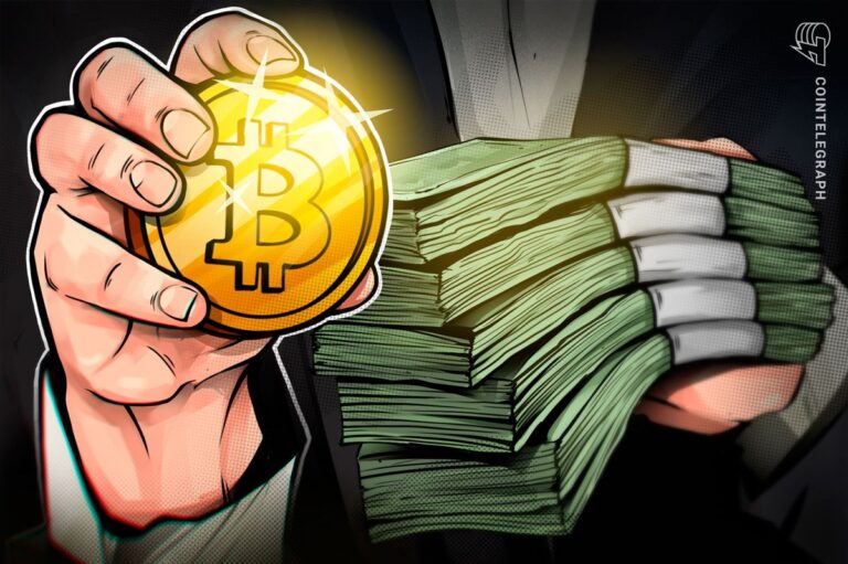 Physische Bitcoin- und Ethereum-Münzen neben einem digitalen Chart, der das Wachstum von Onchain-Krediten darstellt.