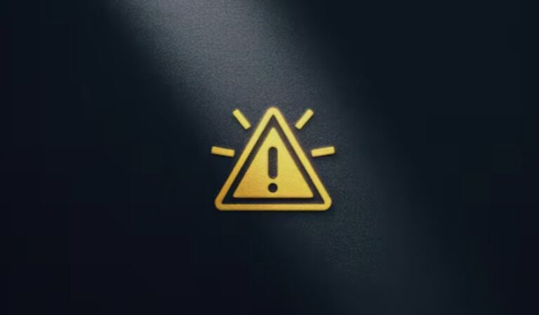 Ein skeptischer Anleger betrachtet einen Bildschirm mit einem Tether-USDT-Logo und Warnsymbolen.