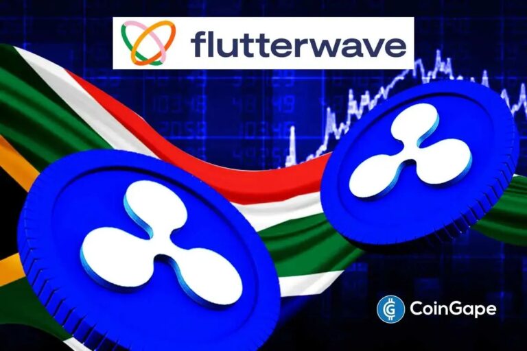 Digitale Weltkarte mit Ripple-Logo und Fokus auf den afrikanischen Kontinent für grenzüberschreitende Zahlungen