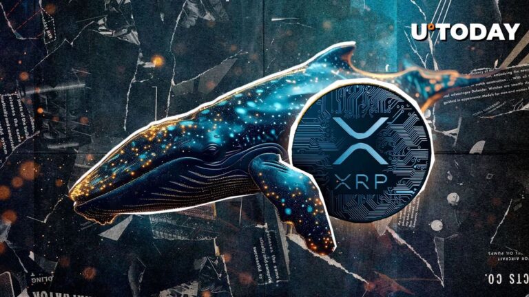 Steigender Kurs-Chart im Hintergrund einer physischen XRP-Münze