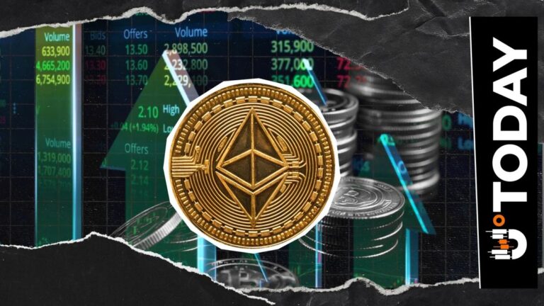 Ein leuchtendes Ethereum-Logo über einem aufsteigenden Kurs-Chart