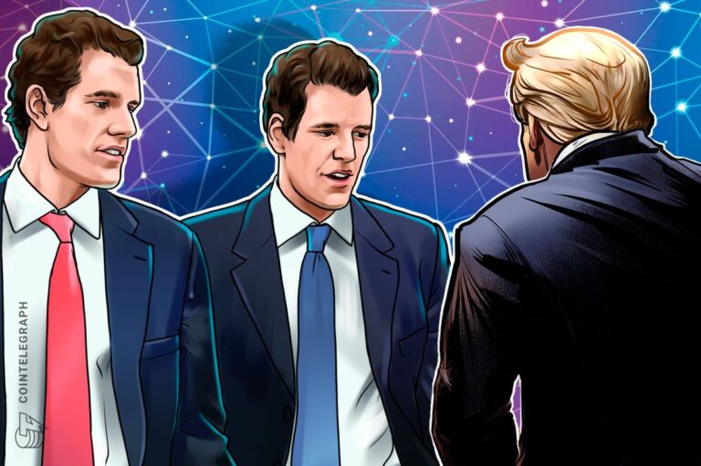 Physische Bitcoin-Münze neben dem US-Kapitol und dem Logo der Krypto-Börse Gemini