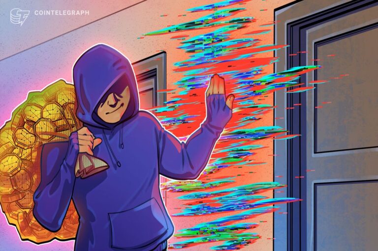 Rotes Warnsymbol über einer Ethereum-Münze und einem digitalen Schloss symbolisiert den Bridge-Hack