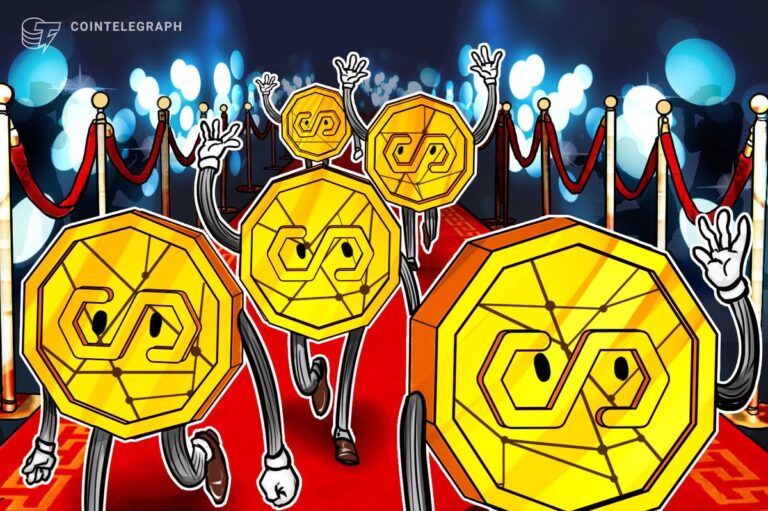 Digitale Münzen von Tether und USDC neben einem Chart, der die Konkurrenz durch neue Stablecoins symbolisiert.