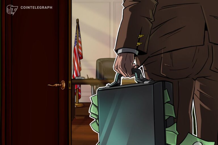 Porträt von Ripple-Gründer Chris Larsen vor dem US-Kapitol Gebäude