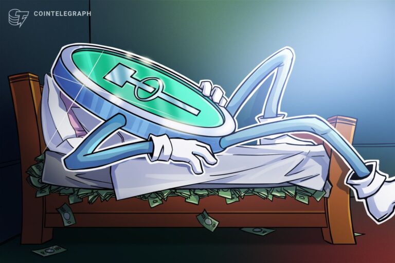 Tether-Logo neben dem Schriftzug der argentinischen Neobank Ualá vor einem abstrakten Finanzhintergrund
