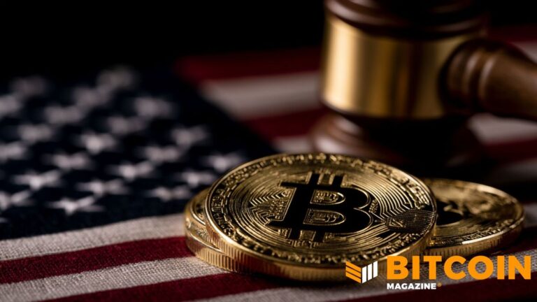 Eine Bitcoin-Münze und das Tether-Logo vor dem Hintergrund der US-amerikanischen und iranischen Flagge.