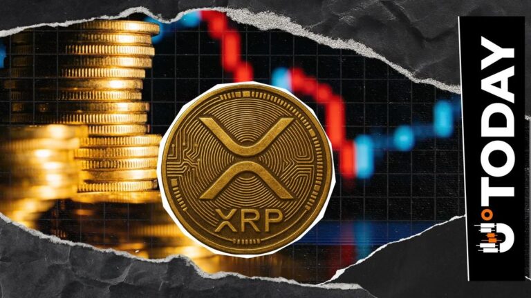 Eine leuchtende XRP-Münze vor einem digitalen Netzwerk-Hintergrund