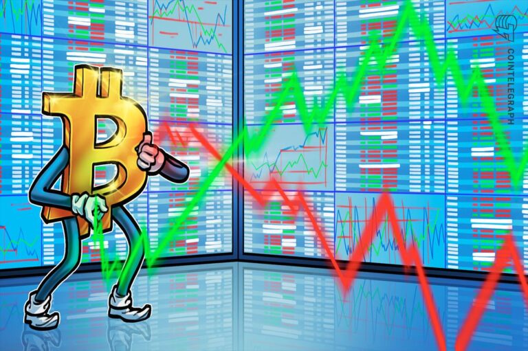 Ein roter Bitcoin-Kurs-Chart, der den Kampf zwischen Käufern und Verkäufern symbolisiert.
