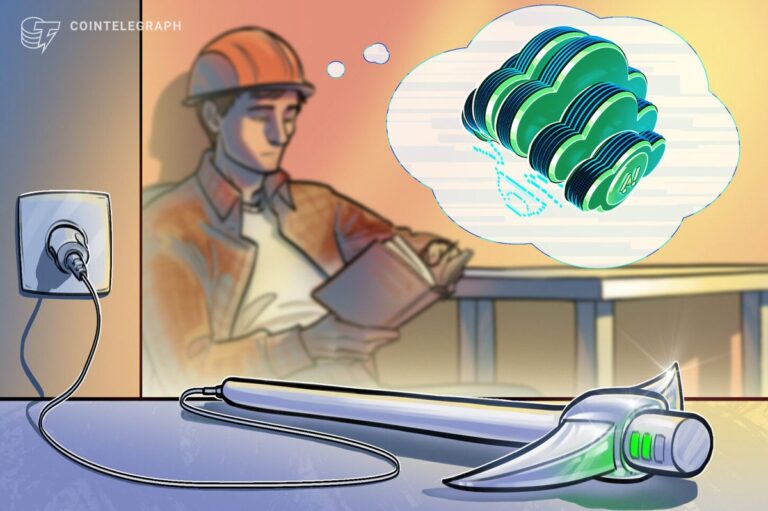 Server-Racks in einem modernen Rechenzentrum für Bitcoin-Mining und Künstliche Intelligenz