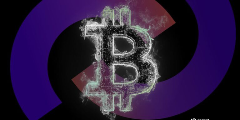 Ein fallender Bitcoin-Kurs-Chart, der die technische Formation des Death Cross symbolisiert.