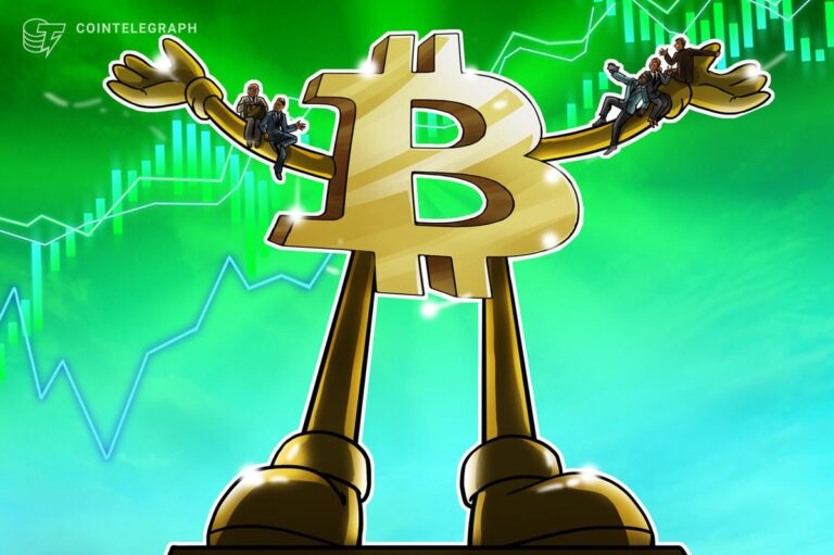 Bitcoin-Münze auf einem Kurs-Chart neben einer schwedischen Flagge