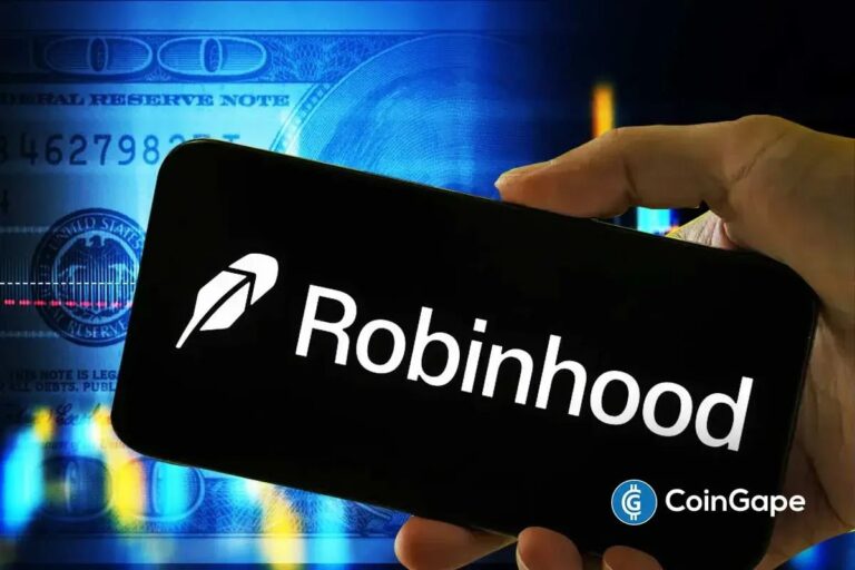 Das Logo der Handelsplattform Robinhood neben dem Schriftzug der britischen Finanzaufsicht FCA.