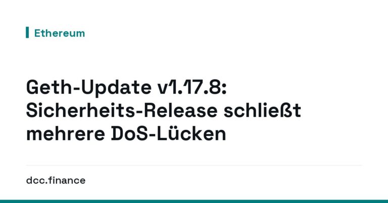 Ein abstraktes Netzwerk-Interface, symbolisch für die Sicherheit eines Ethereum-Nodes durch das Geth-Update.